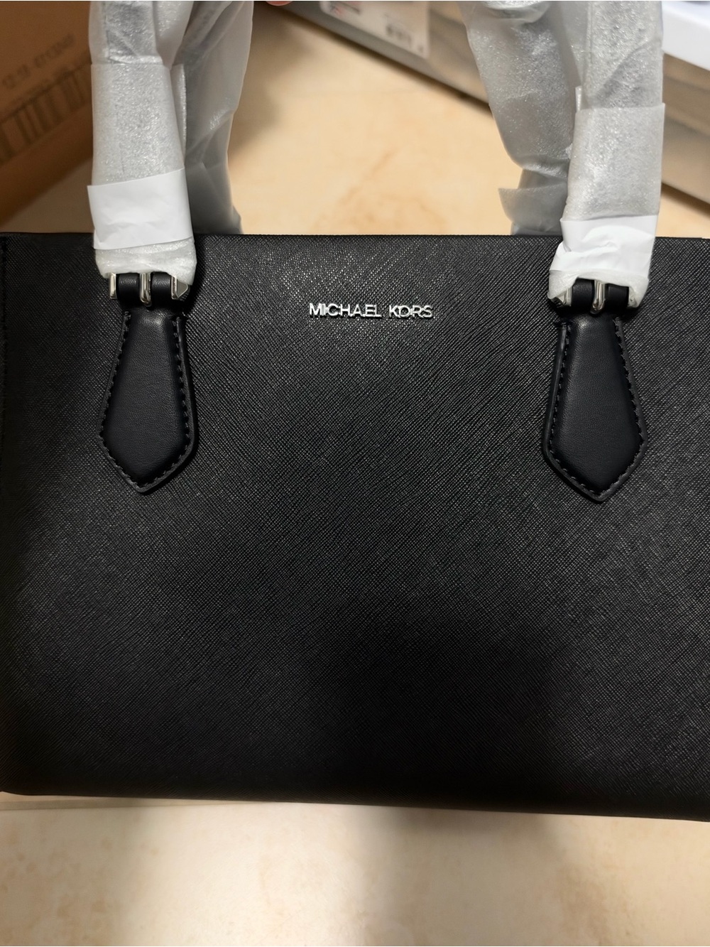 Michael Kors Black Saffiano Leather Handbag NWT